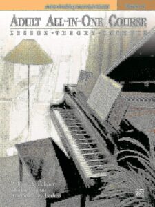 Book cover of Alfred's piano course for adults book 1