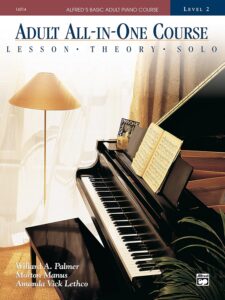 Book cover of Alfred's piano course for adults book 2
