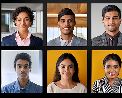 group lesson image of multiple people on zoom screens